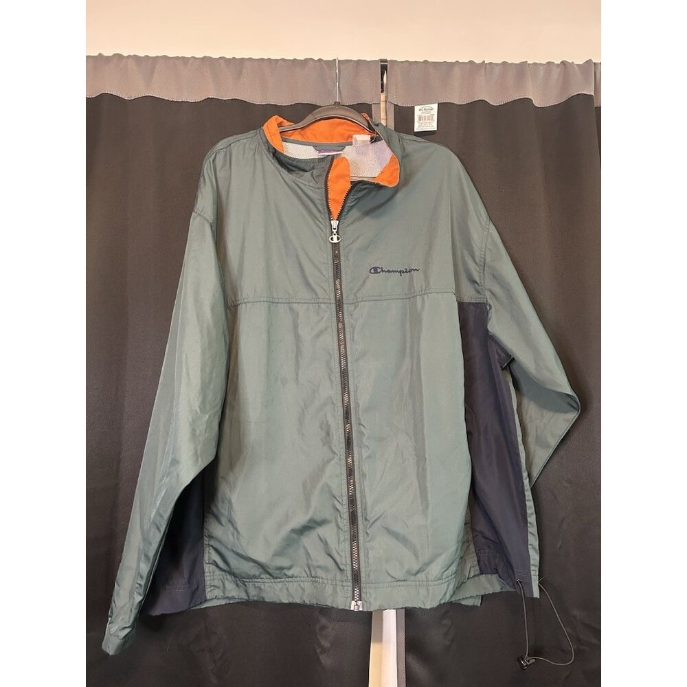 Vintage Champion Men’s Nylon Windbreaker Jacket (XXL)